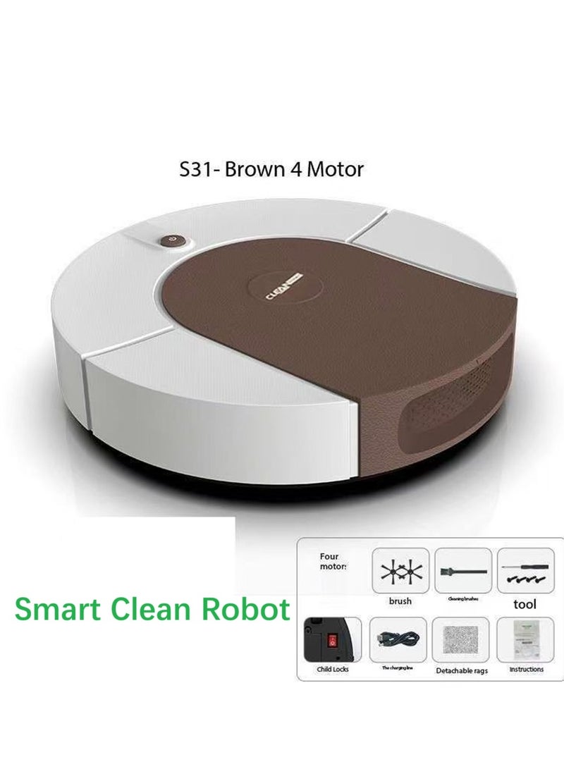Clean Smart Clean Robot S31 Sweeper Intelligent Sweeping Robot, Multi-Functional Sweeping Vacuuming Mopping, 4500PA, 2400mAh Lithium Battery work for 90 minutes - Image 2